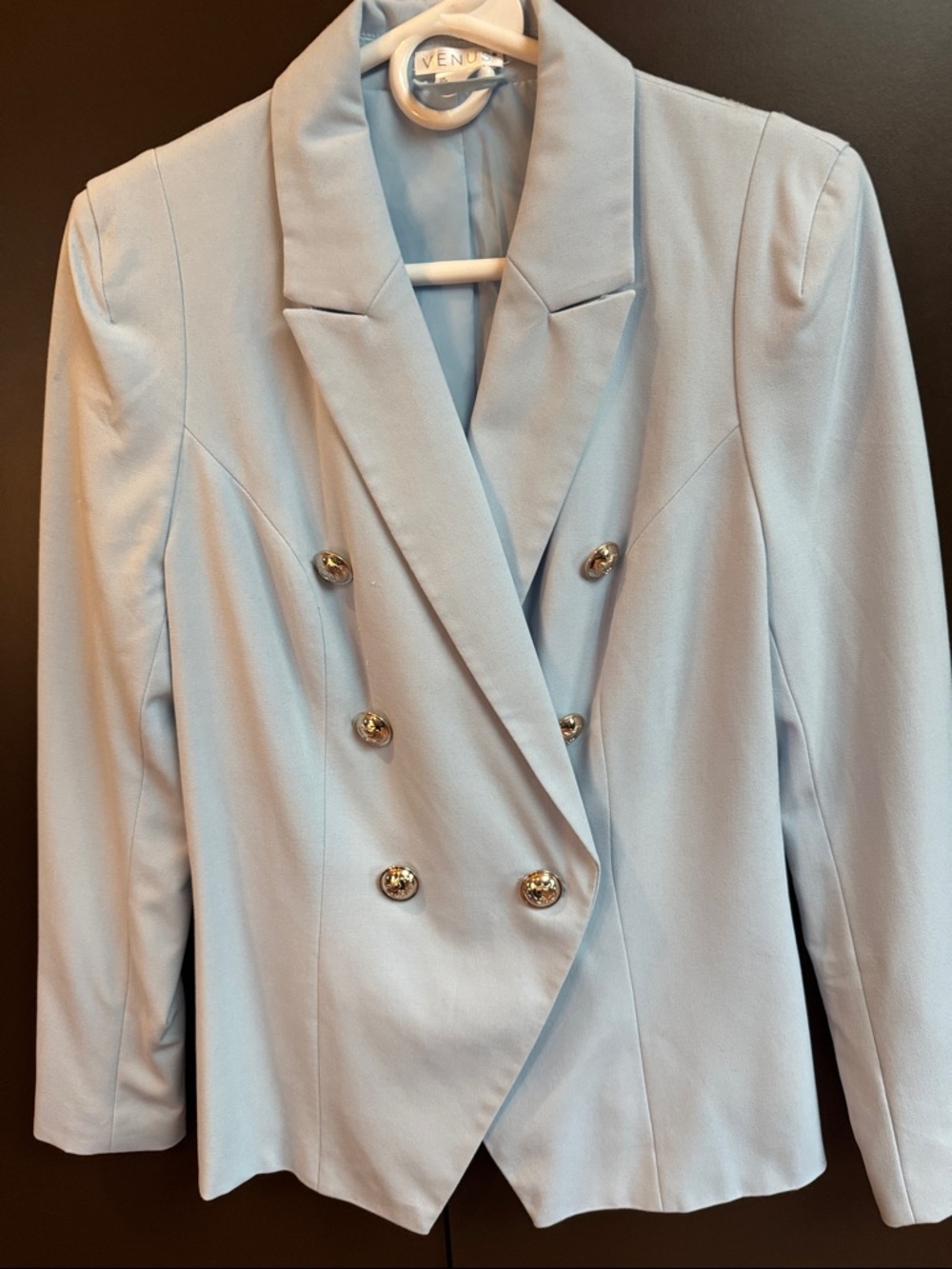 VENUS Light Blue Double-Breasted Women's Blazer Sz 6